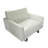 Sloan Modern White Faux Leather Tufted Sofa Chair – Contemporary Upholstered Armchair with Polished Steel for Living Room, Bedroom & Office-937729950