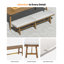 Ensemble de salle à manger d'extérieur 6 pièces antirouille, table 8 personnes en aluminium avec 4 chaises et banc 3 places sans dossier, ensemble de mobilier de jardin avec coussins pour pelouse, terrasse, jardin, brun