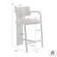 Tabouret de bar tapissier à hauteur de comptoir de 26 po avec siège brun bringé Caspia-124553744