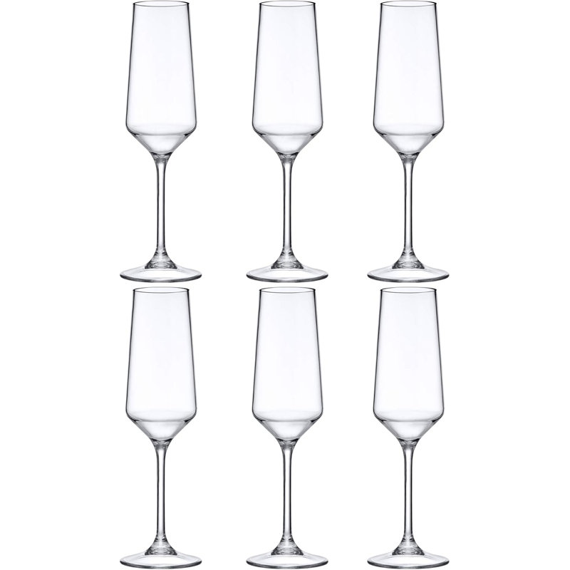 8 flûtes à champagne incassables 8 onces (ensemble de 6)