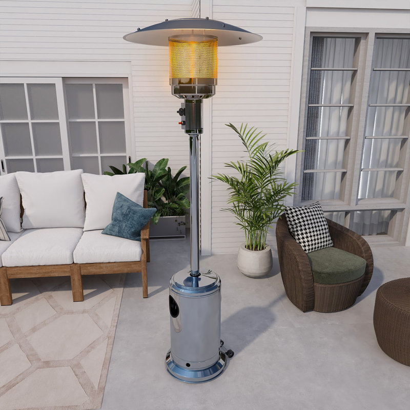 Chauffe-terrasse au propane 47 000 BTU, Acier inoxydable