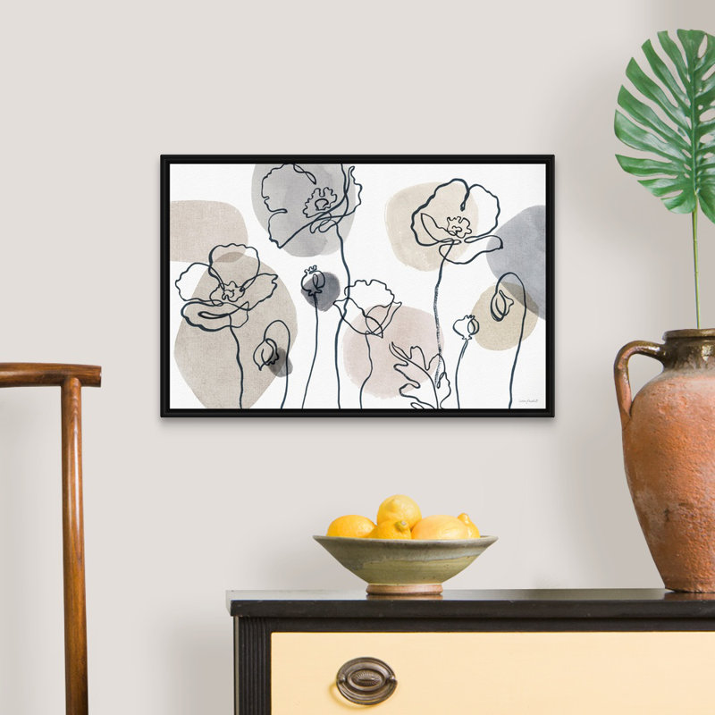 «Think Neutral 01» par Lisa Audit - reproduction d'art, Toile avec cadre noir, H 18 po x l 26 po x P 1,75 po