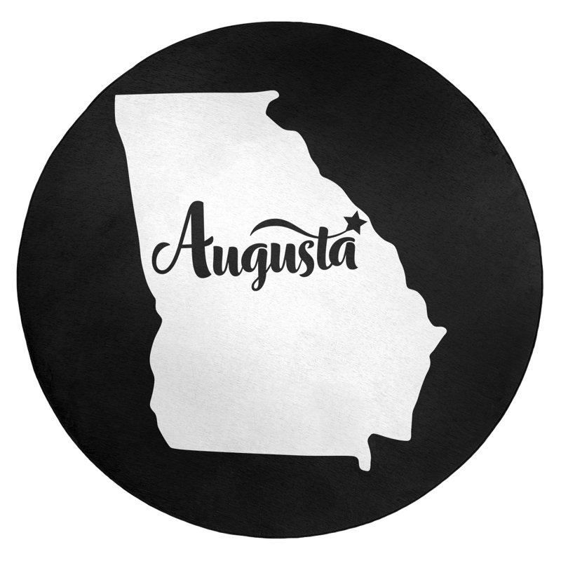 Tapis noir en poly-chenille en poly augusta georgia