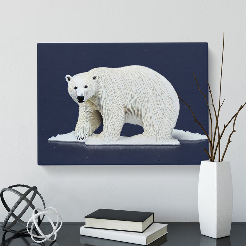 Entrancing Polar Bear - Wrapped Canvas, 50cm H x 76cm W x 3cm D