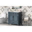 Meuble-lavabo de 30 po avec lavabo en céramique, armoire de rangement en bois massif avec portes à fermeture douce, style rétro, bleu-1619963831