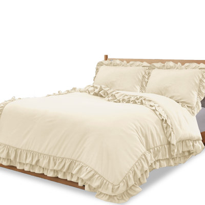 Jimi Microfiber Solid Colour Duvet Cover Set with Pillowcases