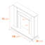 Chilton Adam 48.5 cm W Electric Fireplace with 6824.28 BTU