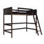 Lit mezzanine simple en bois avec échelle (espresso)