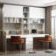 Bureau l 94,5 po avec huche Beritan