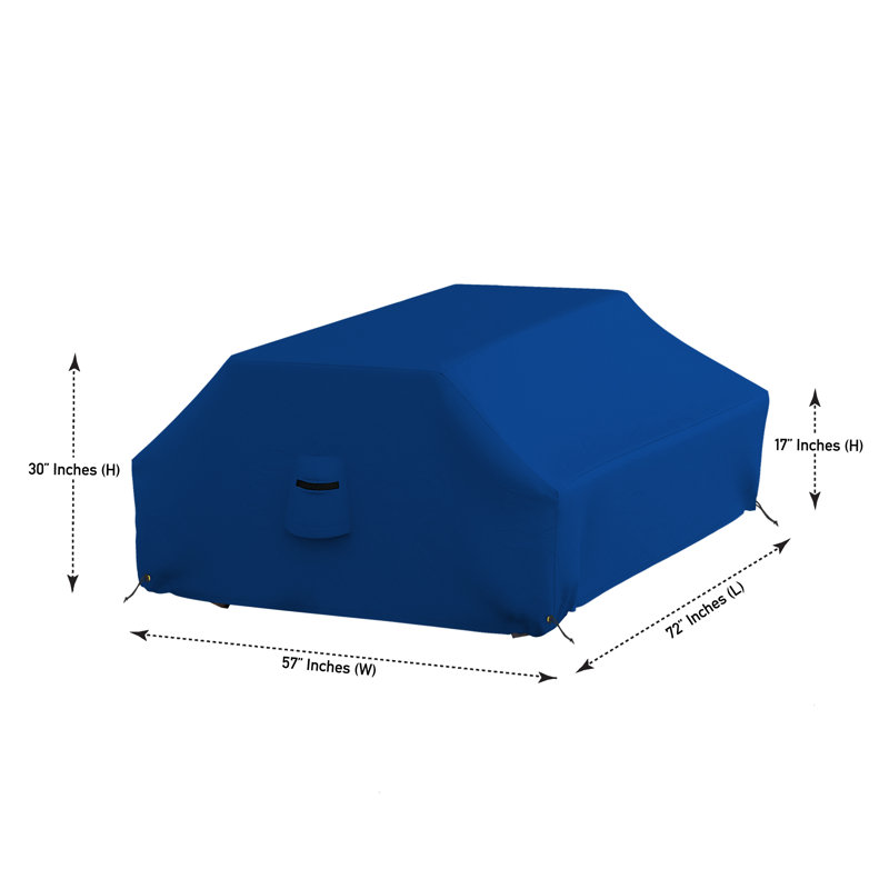 Heavy Duty Outdoor Waterproof Picnic Table Cover,All Weather Protection UVResistant Game Table Cover, 30" H x 72" W x 57" D