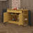 55.1" Sideboard With 2 Doors & 2 Drawers, Curved Side Door And 3-Tier Adjustable Shelves, Stripe MDF Buffet-1969461935