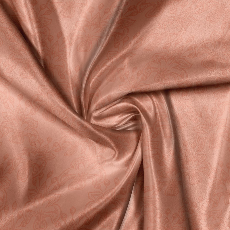 Rustic curtain, elaborate spring flower, peach