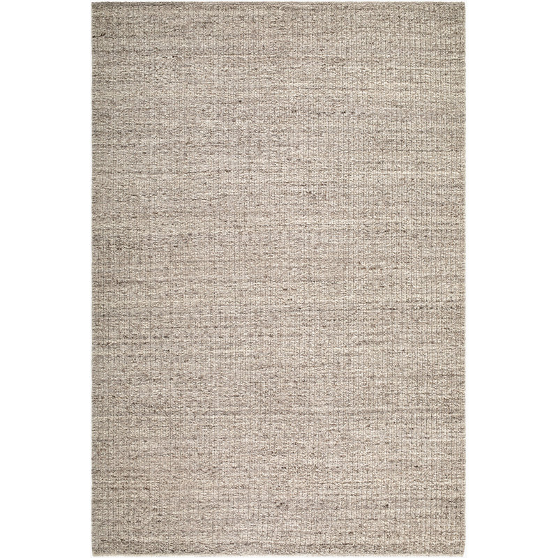 Tapis fait à la main Bern, Rectangle 6 pi x 9 pi, Taupe / gris pierre / ivoire