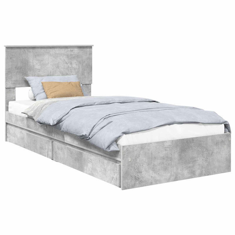Bed, Single (3'), Concrete Grey