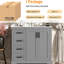 Meuble-lavabo moderne gris 36 po avec lavabo en céramique, charnières à fermeture en douceur, 3 tiroirs, tablette réglable, vaste espace sous le lavabo, design avec finition, portes, armoire, expérience silencieuse-332357013