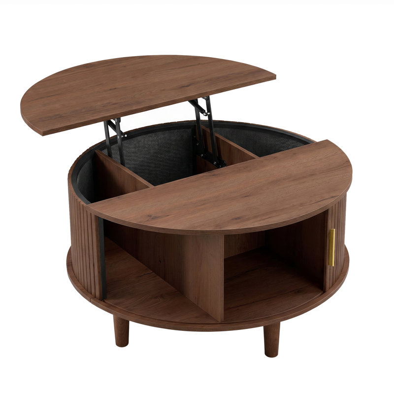 Table basse Mid-Century, Walnut