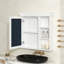 Armoire à pharmacie de salle de bain avec miroir, armoire à miroir murale avec tablettes réglables et portes à fermeture en douceur-1296044137