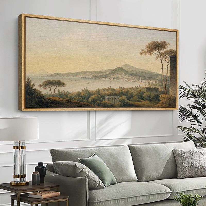 Art moderne paysage classique rétro, H 30 po x l 60 po, Naturel