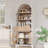 71"H Arched China Cabinet Kitchen Pantry Cabinet With Glass Doors And Adjustable Shelves, Farmhouse Versatile Display Storage Cabinet Bookcase With Hidden Drawer For Kitchen, Dining Room, Bathroom-328690851