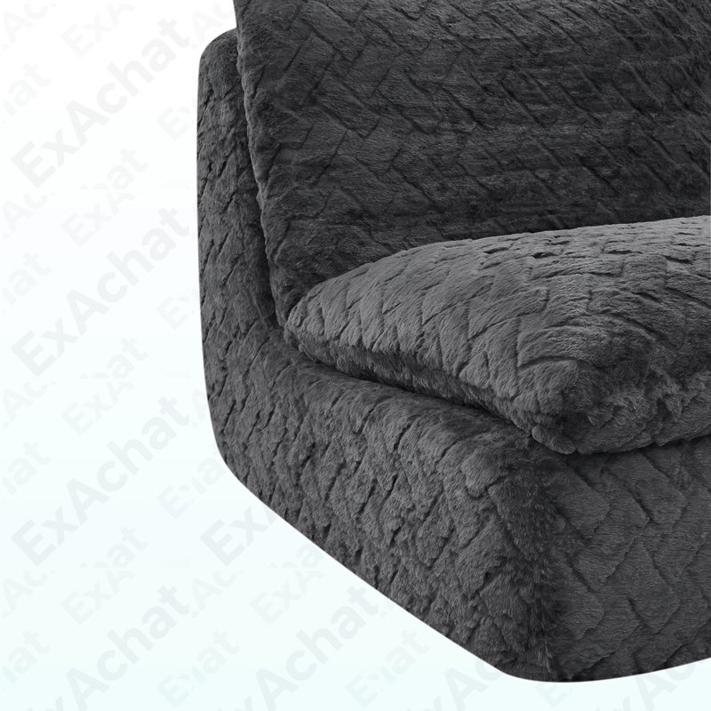 Fauteuil à compression complète avec repose-pieds Liyasi, Noir
