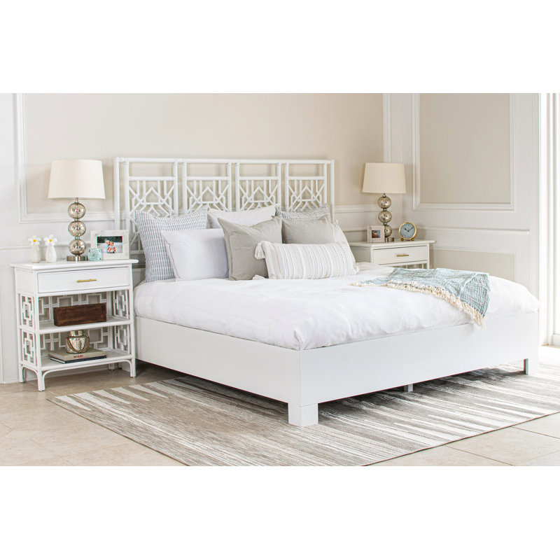 Tulum Open-Frame Headboard, King, White