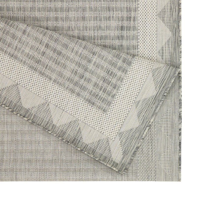 Tapis intérieur / extérieur argenté 7 pi 10 po x 10 pi 3 po, Grey, Rectangle 7'10" x 10'3"
