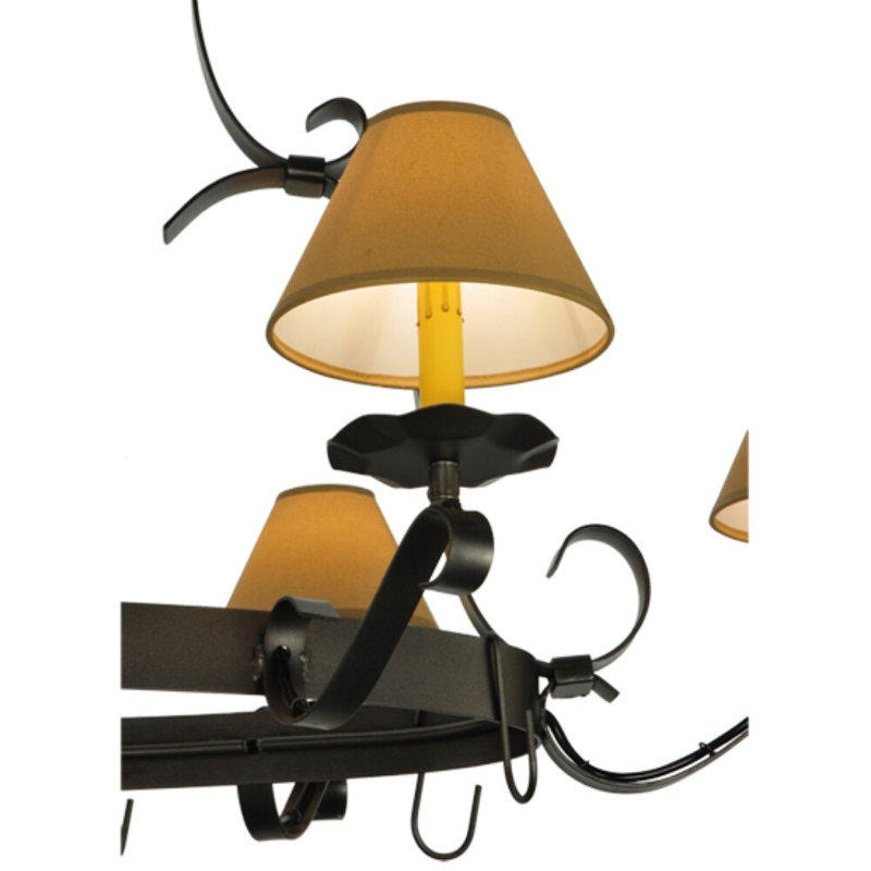 Laramie Steel Handcrafted Oval Chandelier Pot Rack