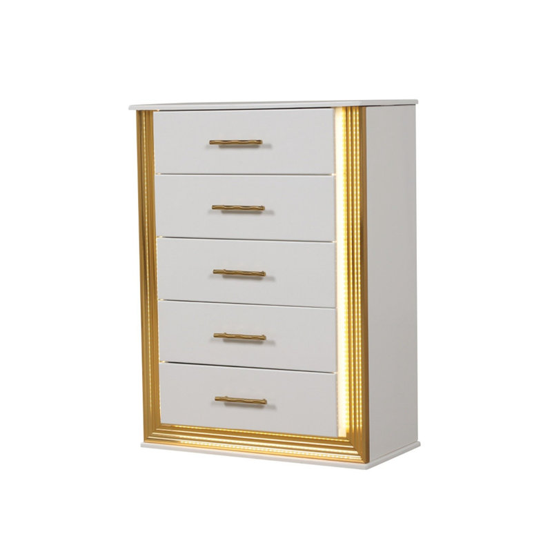 Commode à 5 tiroirs de style contemporain