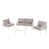 Coussin beige / structure blanche est en rupture de stock