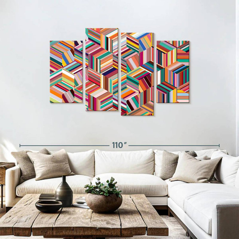 Cubes géométriques abstraits Avery, H 48 po x l 75 po