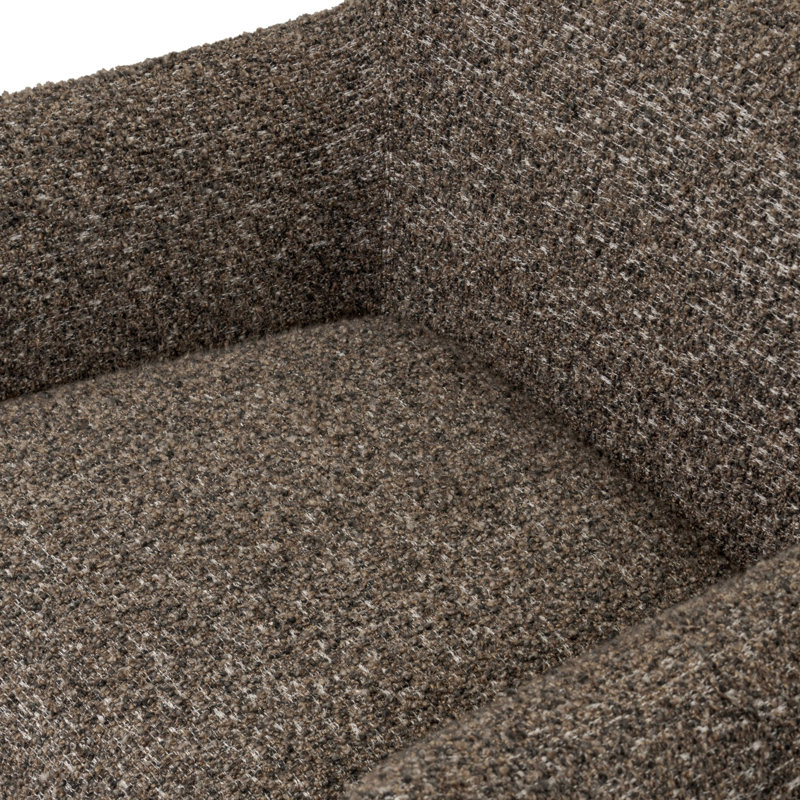 Margot Upholstered Swivel Chair, Ivan Granite Boucle
