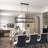 Pitman 6 - Light Kitchen Steel Island Linear Square / Rectangle Dimmable Chandelier-1005614752