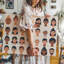 La toile crée une illustration vibrante et inclusive mettant en vedette un groupe d'art mural composé de visages stylisés représentant divers art mural sur toile-1236868079