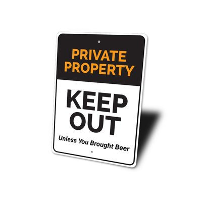 Enseigne de propriété privée en aluminium