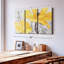 Impression sur toile, "Oriental jaune coquelicots"-98865769