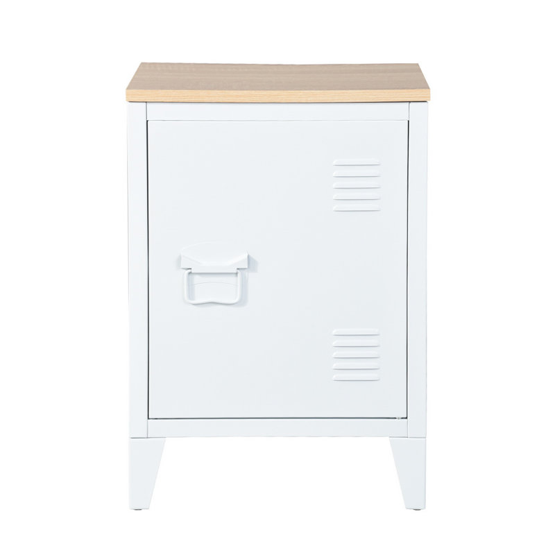 Mira 40.5cm W Bedside Table, White