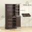 Armoire de rangement de 72 po de hauteur avec armoires de rangement de 72 po et 8 portes, brun-130136806