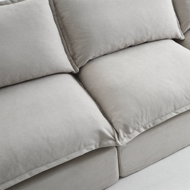 Canapé modulaire rembourré Debarh, Gris