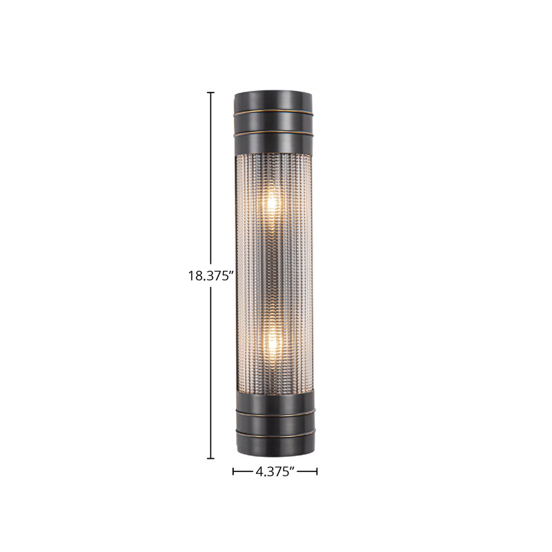 Urban Bronze Dimmable Geometric Vanity Light with Matte Opal Glass