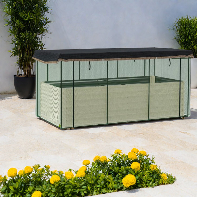 Jardinières en acier durable avec cage de culture et toile d'ombrage pour le jardin