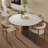 Ikerne 4 - Person Dining Sets With 59'' Round Table & 4 Upholstered Myra Dining Chairs-2119156505-2119156509