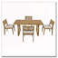 Ensemble repas 7 pièces d'extérieur en bois d'acacia avec coussins épais -1862591632