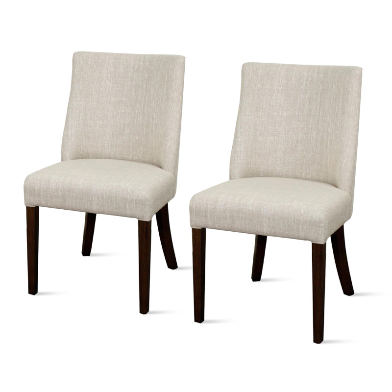 Chappell 19.5'' H Upholstered Parsons Chair, Dark Brown, Gray