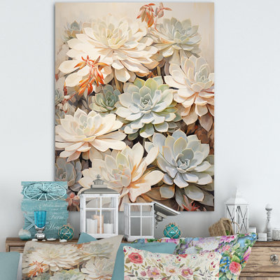 " Minimalism Beige Geraniums "