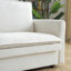 Canapé modulaire en forme de U de 140 po, canapé modulaire modulaire, canapé 6 places avec repose-pieds mobile, siège profond et dossier réglable. Canapé pour salon, chenille, blanc