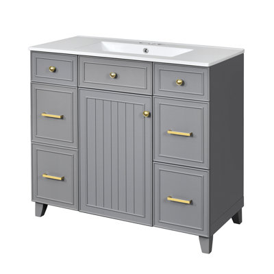 Meuble-lavabo 36 po avec lavabo en céramique