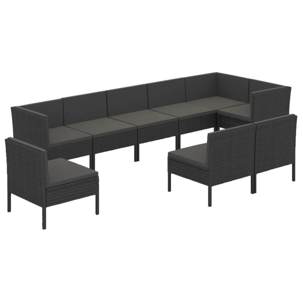 8-Sitzer Lounge-Set Jelah aus Polyrattan mit Poster