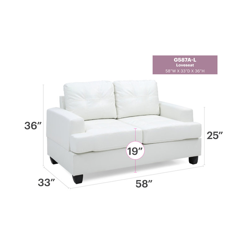 Causeuse charmante et transitionnelle blanche, Blanc