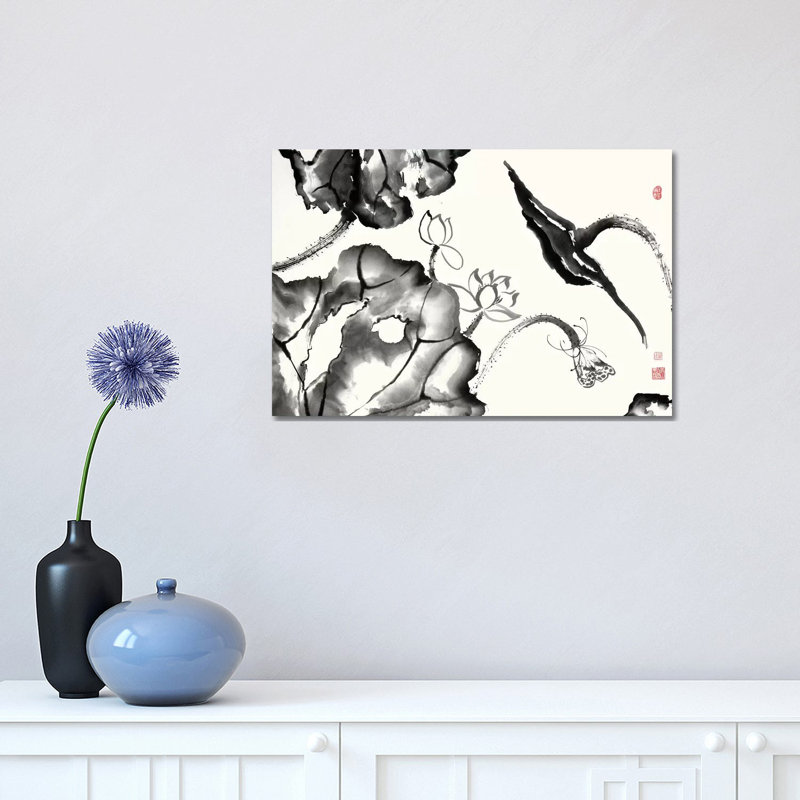 Lotus Study II 1 Piece Wrapped Canvas Painting, 20.32 cm H x 30.48 cm W
