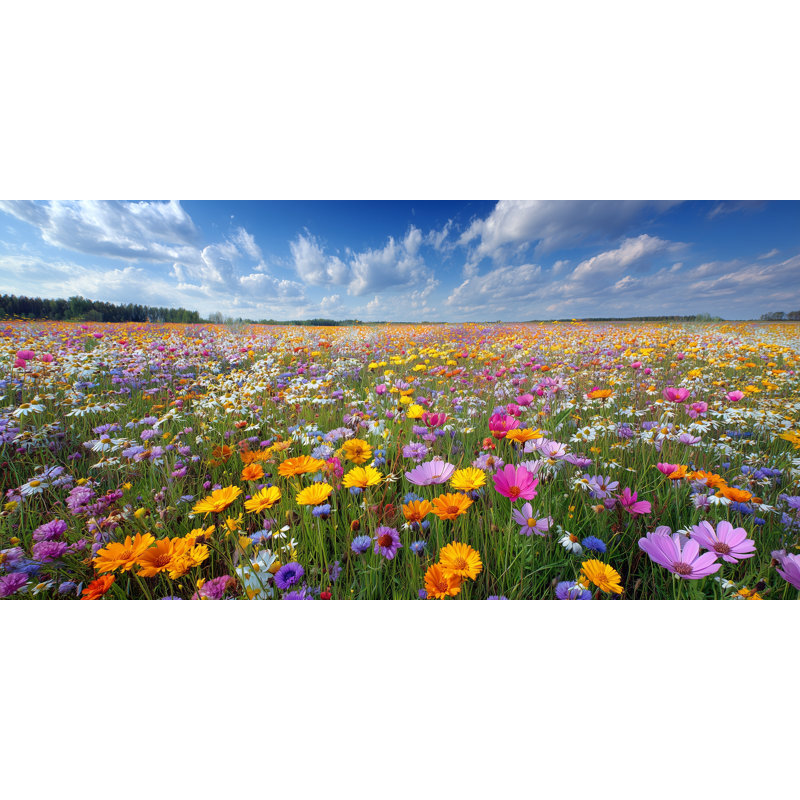 «Spring Hillside», art mural sur toile tendue, H 24 po x l 48 po x P 1,5 po